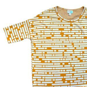 NWT Lularoe Irma Tunic XS Orange Geometric T Shirt Top Fall Autumn Pumpkin Spice